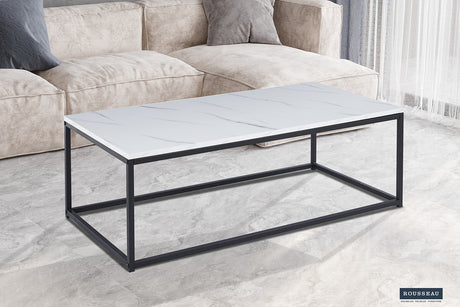 Table basse Dallas Décor Marbre Blanc