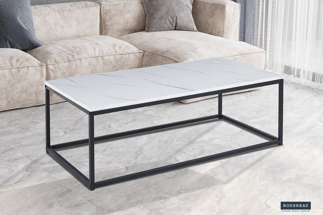 Table basse Dallas Décor Marbre Blanc