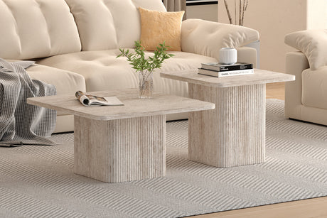 Table basse Bobby Décor Travertin Beige