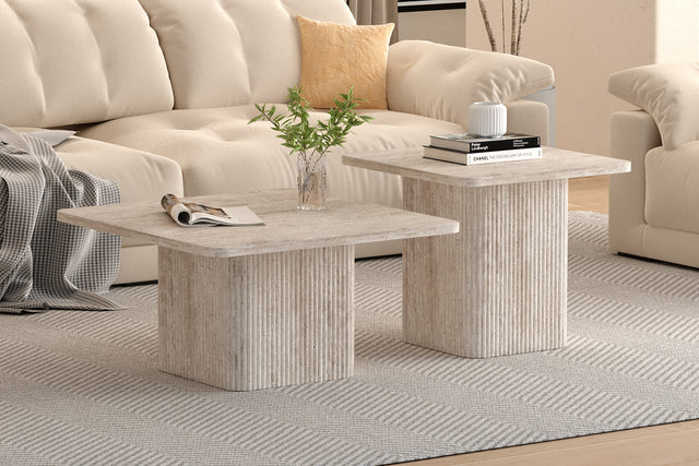 Table basse Bobby Décor Travertin Beige