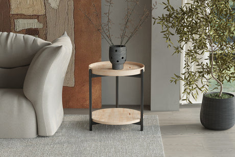 Table basse Dalina 45 cm Décor Chêne vieilli