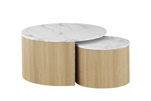 Table basse Rowan Décor Marbre Beige - vue 2