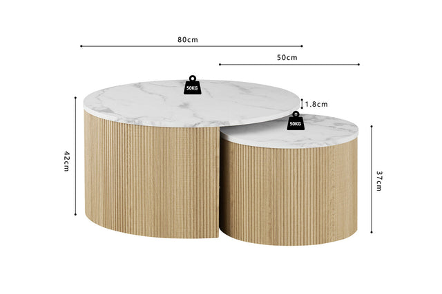 Table basse Rowan - dimensions
