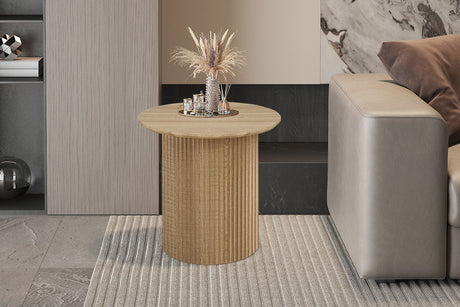 Table basse Lagos 50 cm Ronde Décor Chêne Naturel