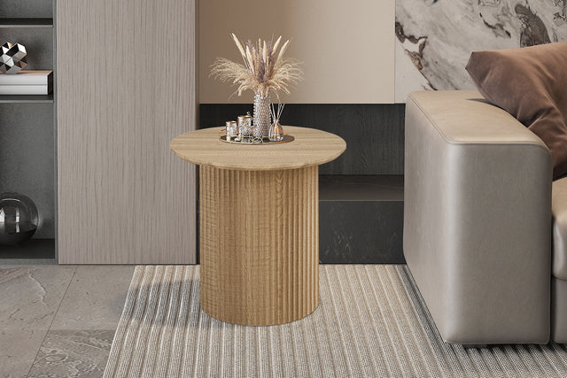 Table basse Lagos 50 cm Ronde Décor Chêne Naturel