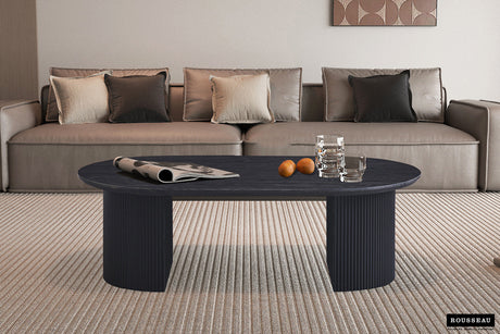 Table basse Lagos 120 cm Ovale Décor Brun foncé