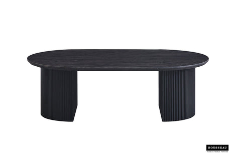 Table basse Lagos 120 cm Ovale Décor Brun foncé - vue 2