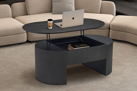 Table basse Lagos Plateau relevable Décor Brun foncé - vue 2