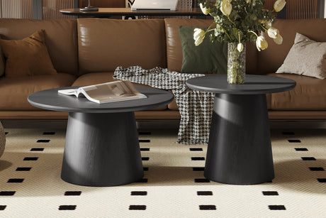 Table d'appoint Miklos 60 cm Ronde Décor Brun foncé - vue 2