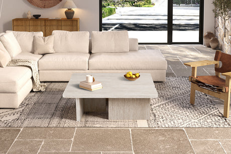 Table basse Arallo Décor Travertin Beige - vue 2