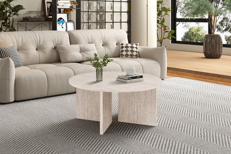 Table basse Drasir Décor Travertin Beige - vue 2