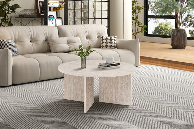 Table basse Drasir Décor Travertin Beige - vue 2