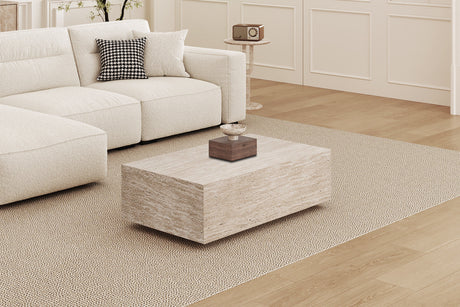 Table basse Jacky Décor Travertin Beige - vue 2