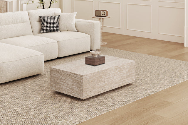 Table basse Jacky Décor Travertin Beige - vue 2