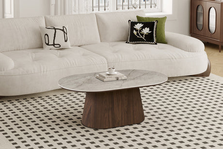 Table basse Vigo Décor Chêne Foncé Shakespear Beige - vue 2