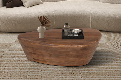 Table basse Evan Bois de manguier Brun clair