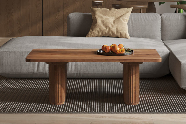 Table basse Jean Bois de manguier Brun clair