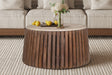 Table basse Luuk Bois de manguier Travertin Beige