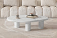 Table basse Tavira 120 cm Ciment Ecru