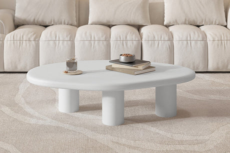 Table basse Tavira 120 cm Ciment Ecru