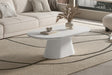 Table basse Tavira 120 cm Ovale Ciment Ecru