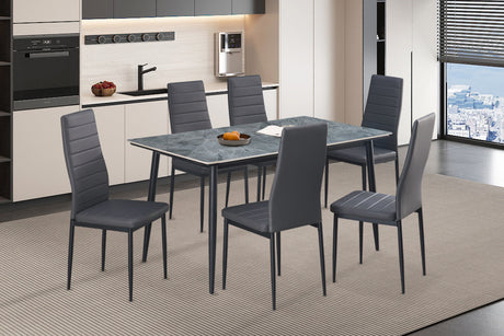 Table Kenzo 140 cm Rectangulaire Pierre Gris - vue 2