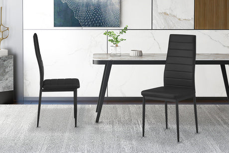 Set de 4 chaises Cato/Kenzo PU Black