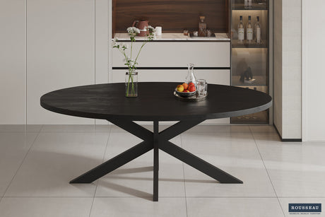 Table Alexa 200 cm Ovale Bois de Manguier noir