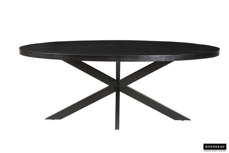 Table Alexa 200 cm Ovale Bois de Manguier noir - vue 2