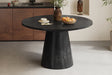 Table Tommy 130 cm Ronde Bois de manguier Noir