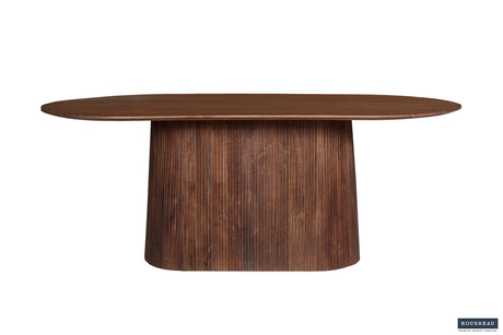 Table Miguel 200 cm Ovale Bois de manguier Brun clair - vue 2