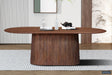 Table Miguel 230 cm Ovale Bois de manguier Brun clair