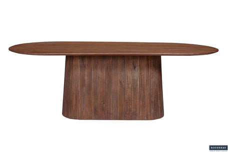 Table Miguel 230 cm Ovale Bois de manguier Brun clair - vue 2