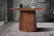 Table Miguel 130 cm Bois de manguier Ronde Brun clair