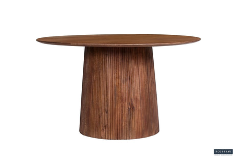 Table Miguel 130 cm Bois de manguier Ronde Brun clair - vue 2