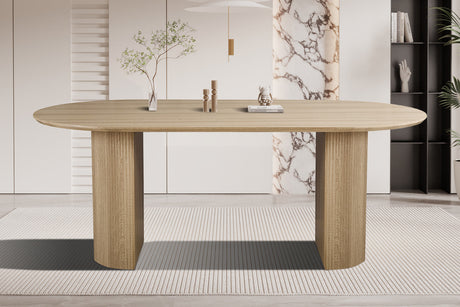 Table Lagos 200 cm Ovale Décor Chêne Naturel