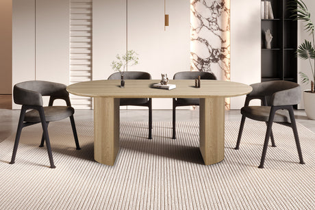 Table Lagos 200 cm Ovale Décor Chêne Naturel - vue 2
