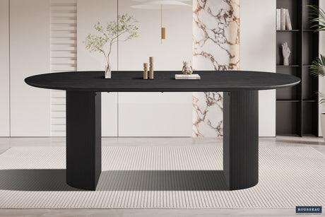 Table Lagos 200 cm Ovale Décor Brun foncé