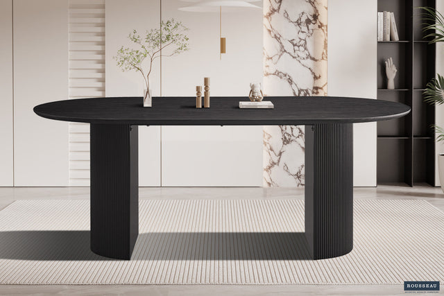 Table Lagos 200 cm Ovale Décor Brun foncé