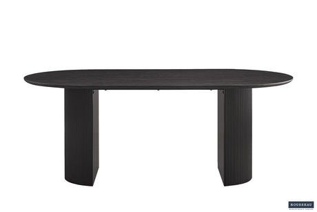 Table Lagos 200 cm Ovale Décor Brun foncé - vue 2