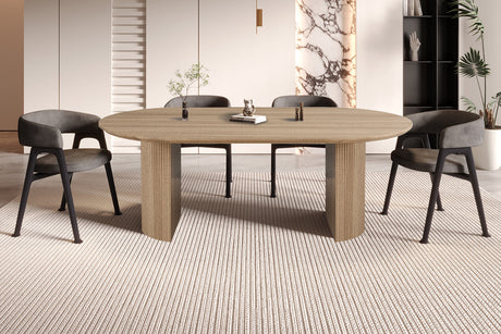 Table Lagos 220 cm Ovale Décor Chêne Naturel