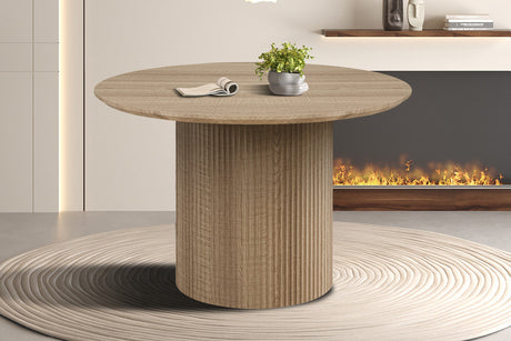 Table Lagos 120 cm Ronde Décor Chêne Naturel - vue 2