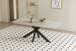 Table Apollo 180 cm Ovale Danoise Pierre Brillant Shakespear Beige