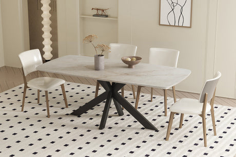 Table Apollo 180 cm Ovale Danoise Pierre Brillant Shakespear Beige - vue 2
