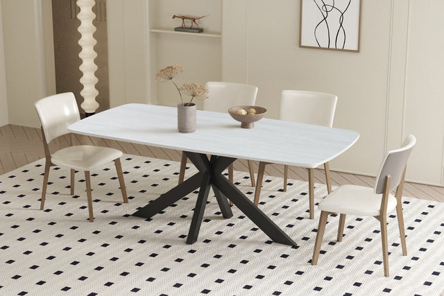 Table Apollo 180 cm Ovale Danoise Pierre Baroque Gris