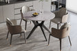 Table Apollo 110 cm Pierre Brillante Ronde Italian Gris