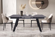 Table extensible Hera 160-240 cm Rectangulaire Pierre Noir