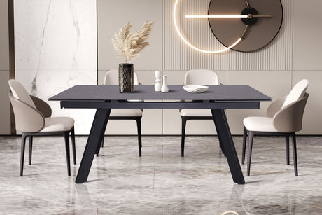 Table extensible Hera 160-240 cm Rectangulaire Pierre Noir