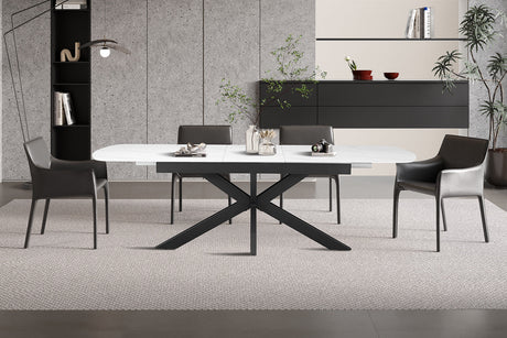 Table extensible Hestia 180-220 cm Ovale Danoise Pierre Blanc - vue 2