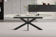 Table extensible Hestia 180-220 cm Ovale Danoise Brillant Beige